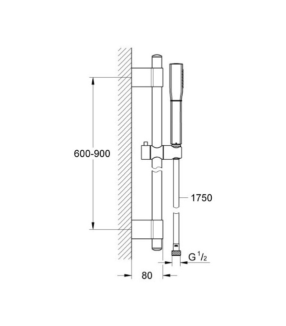 GROHE 26 038 000 Grandera Stick Conjunto Ducha 900 Cromo