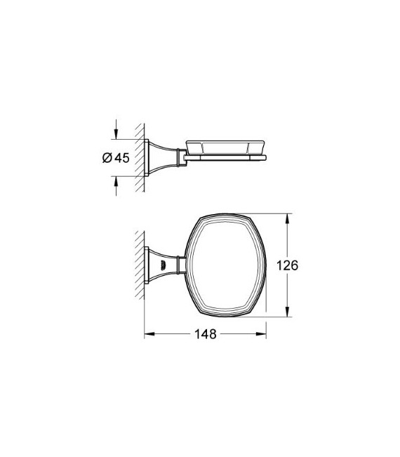 GROHE 40 628 000 Grandera Jabonera Con Soporte Cromo