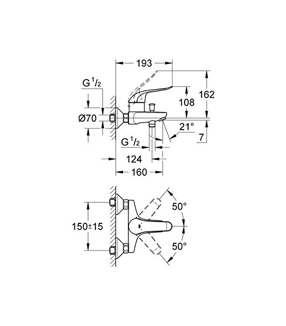 GROHE 32 783 000 Euroeco Special Monomando Baño Ducha