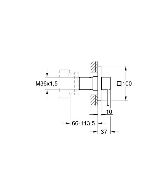 GROHE 19 590 000 Allure Inversor 5 Vías Parte Exterior