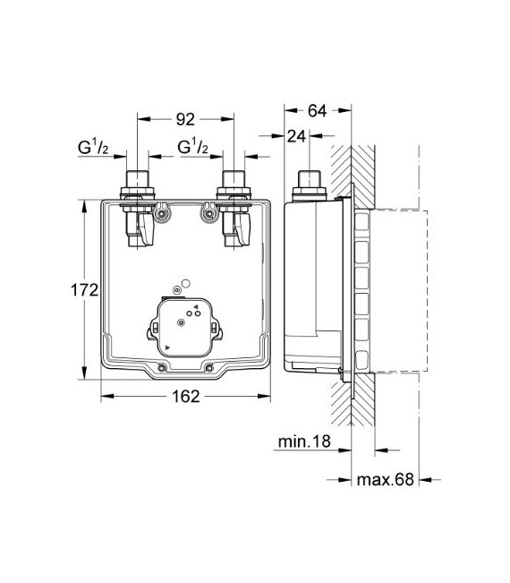 GROHE 36 339 001 EUROSMART COSMOPOLITAN Subconjunto Para Empotrar