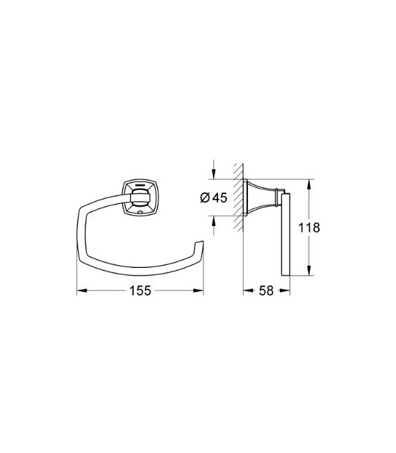 GROHE 40 625 000 Grandera Portarrollos Cromo