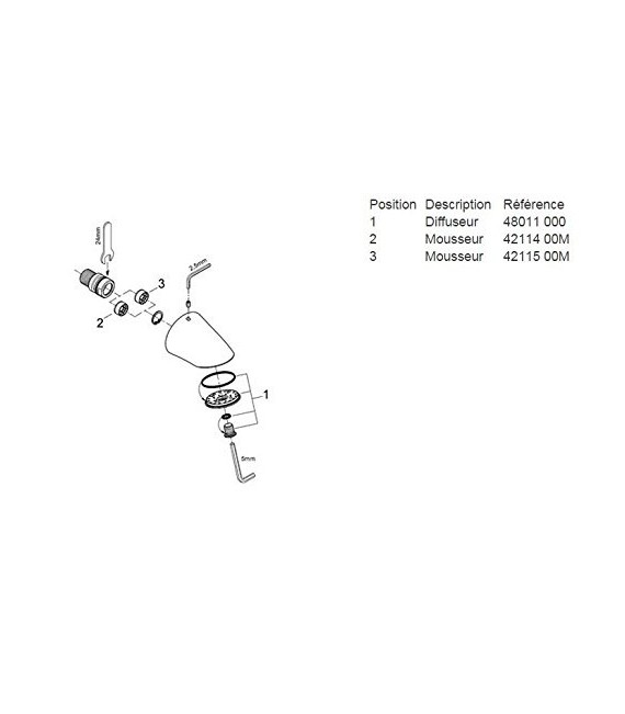 GROHE 28 002 000 Ducha mural para colectividades