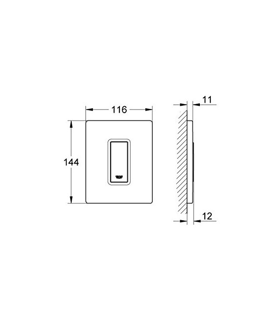 GROHE 38 784 SD0 Skate Cosmo Urinario acero inoxidable