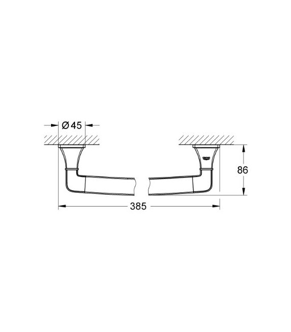GROHE 40 633 000 Grandera Asidero De Bañera Cromo