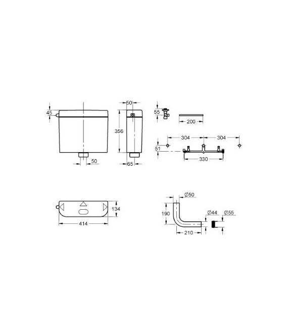 Grohe 37 791 SH0 Cisterna Vista Para Wc