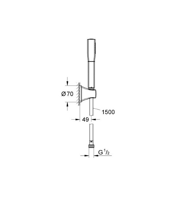 GROHE 27 993 000 Grandera Stick Conjunto De Ducha Cromo