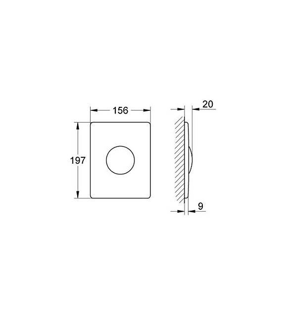 GROHE 38 445 SD0 Escudo Skate Accionamiento Manual