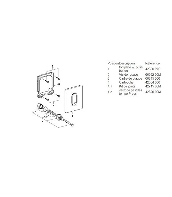 GROHE 38 857 P00 Arena Cosmopolitan Escudo Cromo Mate