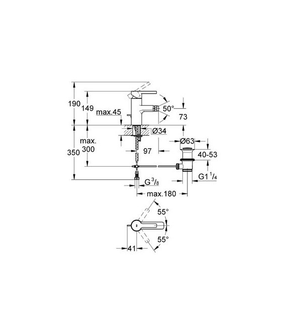 LINEARE Monomando Bidé