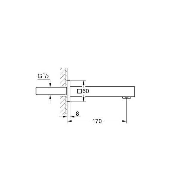 GROHE 13 303 000 Eurocube Caño De Bañera