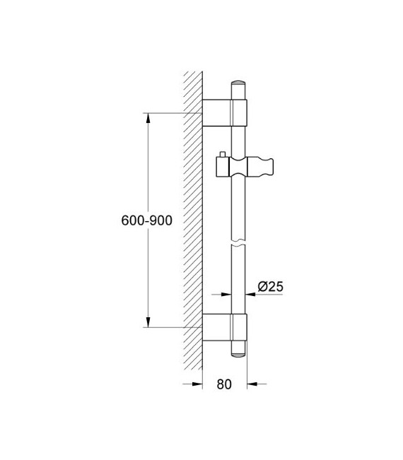 GROHE 27 785 000 Power+Soul barra de ducha 900