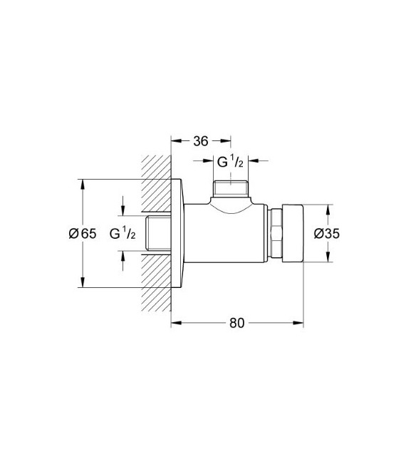GROHE 36 267 000 Euroeco Cosmopolitan Grifo Temporizado Ducha