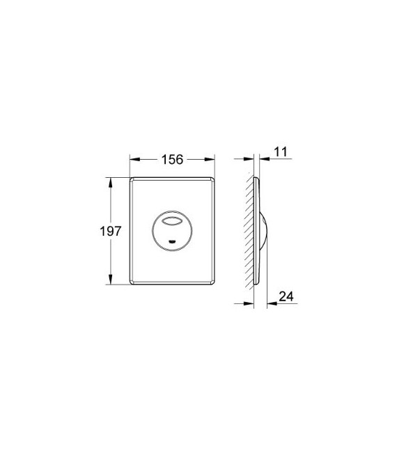 GROHE 38 862 P00 Escudo Skate Dual Flush Mate P. Av1