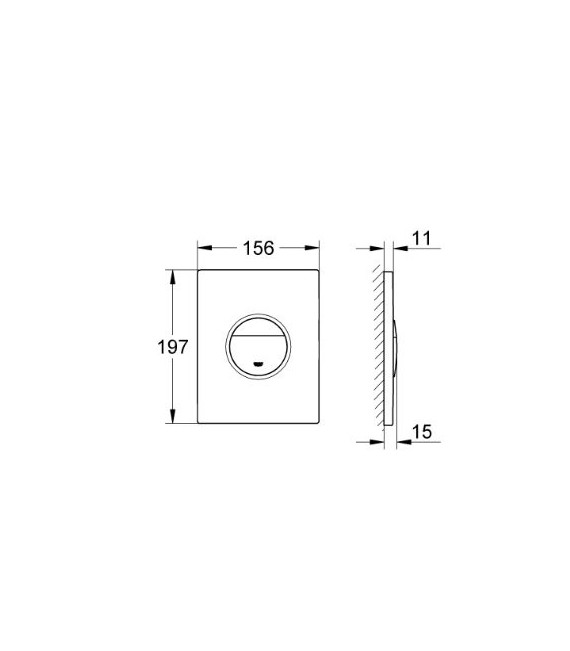 GROHE 38 765 SH0 Nova Escudo Skate Dual Flush Blanco