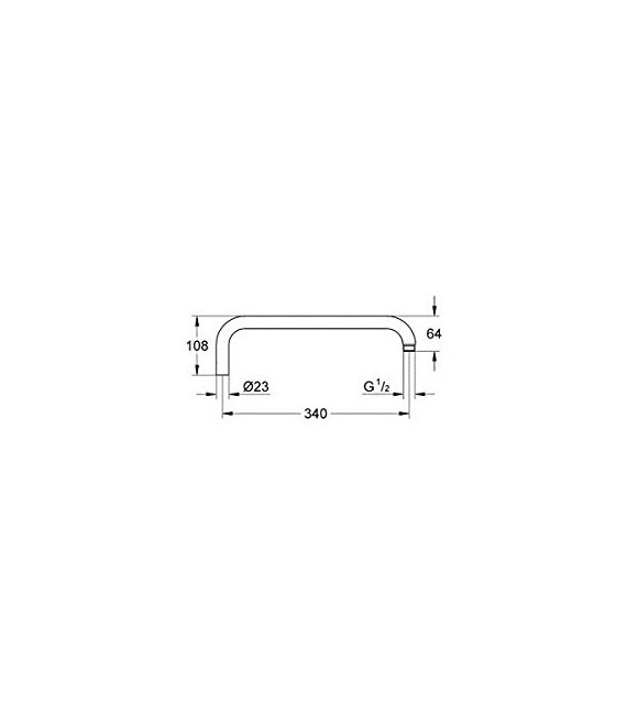 GROHE 14 014 000 Brazo de ducha 390mm sist.duchas