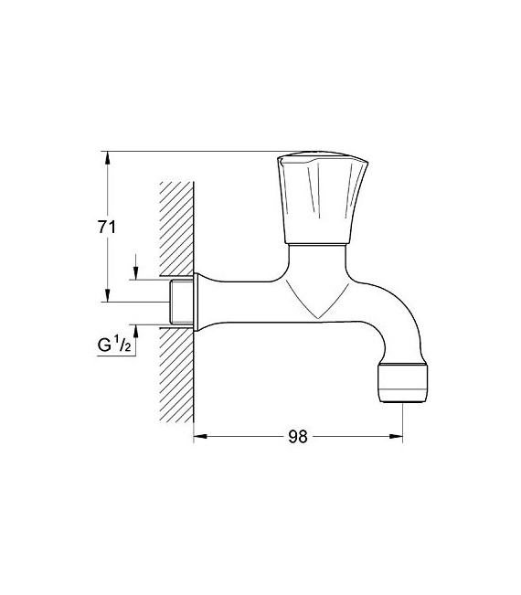 GROHE 30 098 001 Costa L Monoblock mural una agua