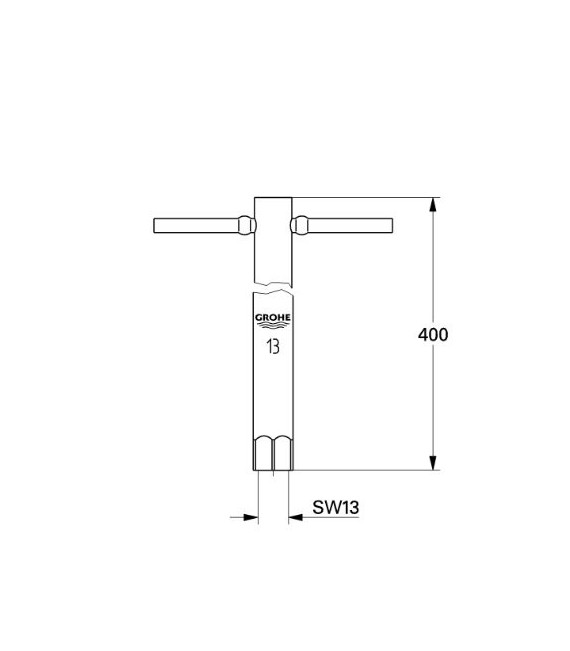 GROHE 19 017 000 Llave de Tubo Larga 13mm