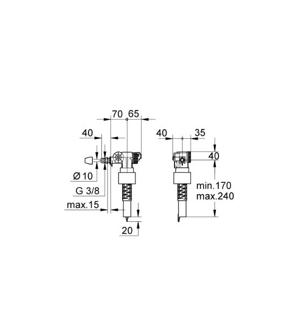 GROHE 37 095 000 Válvula de llenado