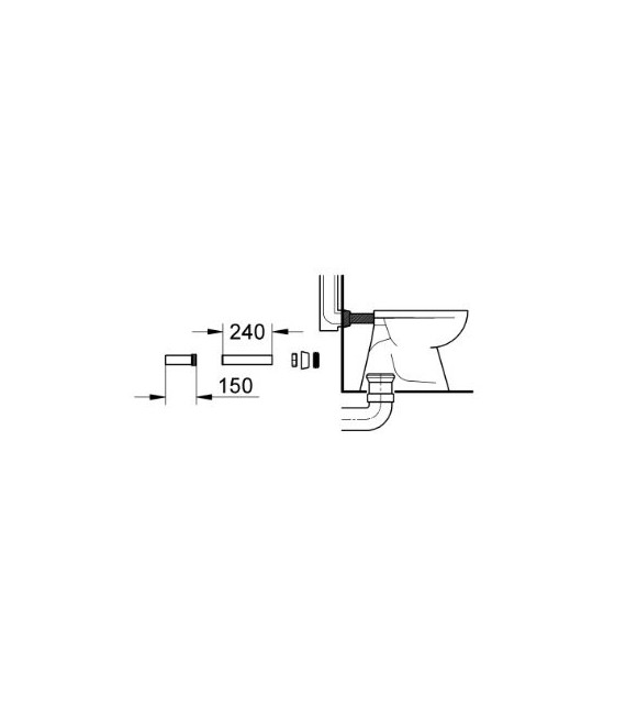 GROHE 37 102 SH0 Tubo de Empalme