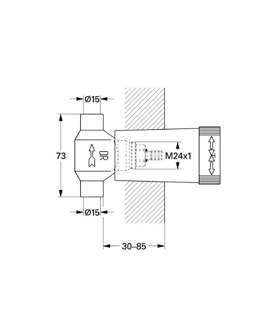 GROHE 29 801 000 Cuerpo Llave G 1/2"