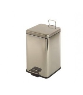 MEDICLINICS PP1214C Cubo Pedal Cuadrado 14,5L. Inox Brillo