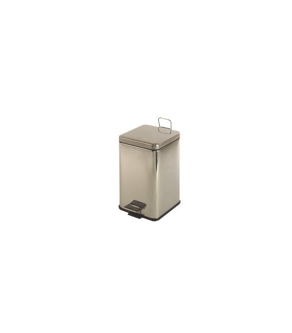 MEDICLINICS PP1214C Cubo Pedal Cuadrado 14,5L. Inox Brillo