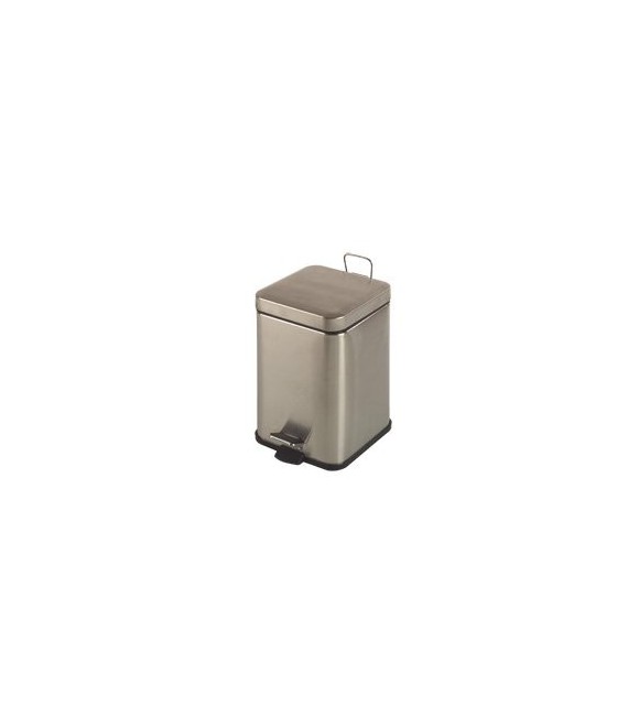 MEDICLINICS PP1214CS Cubo Pedal Cuadrado 14,5L. Inox Satinado