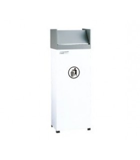 MEDICLINICS PP0986 Papelera con tapa basculante Blanco