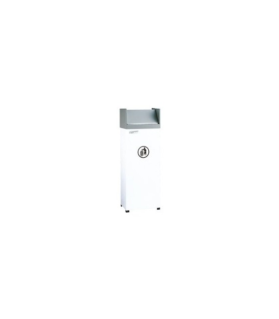 MEDICLINICS PP0986 Papelera con tapa basculante Blanco