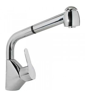 BM-TRES 03944401 Grifo Fregadero Vertical con Ducha extraíble