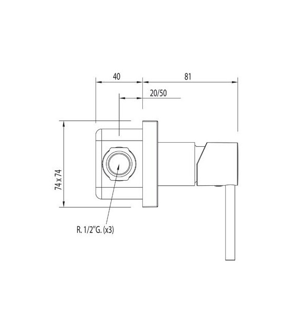 MAX-TRES 06217702 Grifo Grifo Empotrar