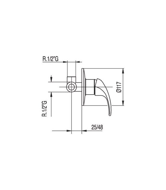 MONO-TRES 2000 07217712 Grifo Empotrar Ducha