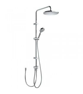 TRES 161214 Kit Ducha Antical Barra deslizable sobre sus soportes de Pared