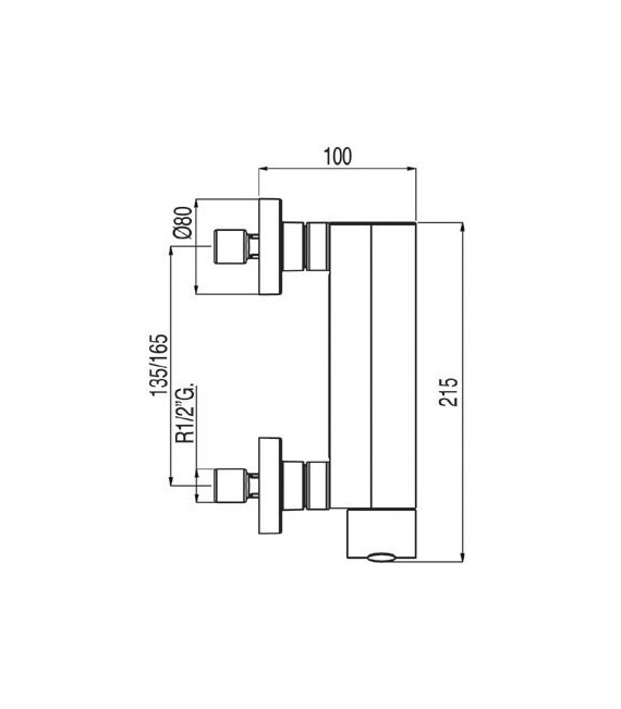 LEX-TRES 181468 Grifo Ducha Ducha de mano masaje Ø 100 mm.