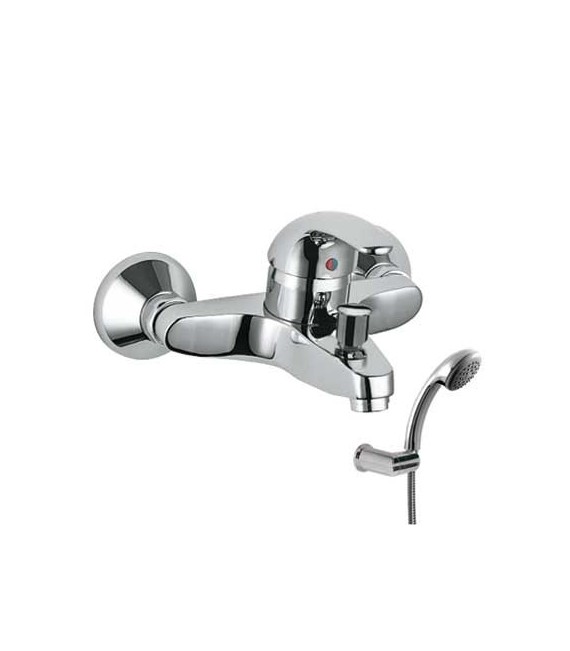 MONO-TRES 2000 172370 Grifo Bañera-Ducha Ducha Antical y flexo doble engatillado