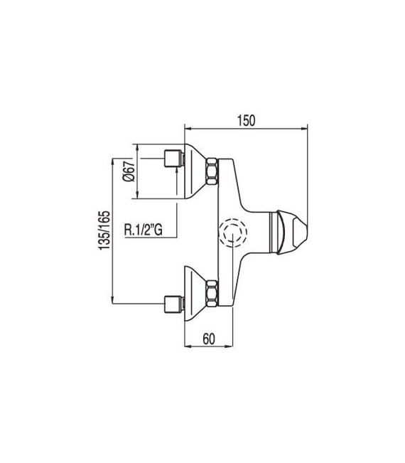 ECO-TRES 17016702 Grifo Ducha Ducha Antical y flexo doble engatillado