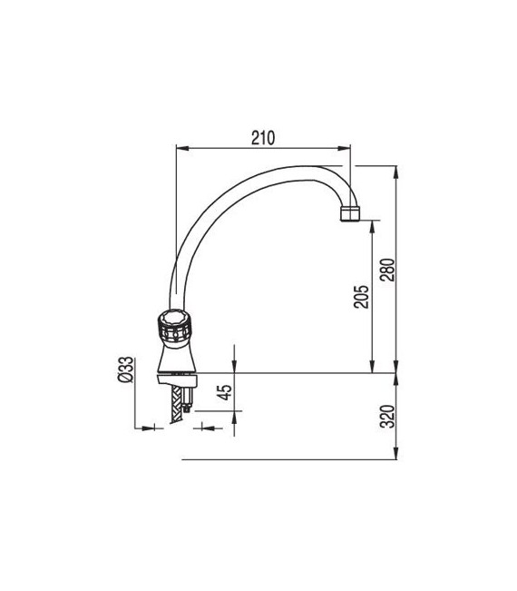 ESE-23 123342 Grifo Fregadero Vertical