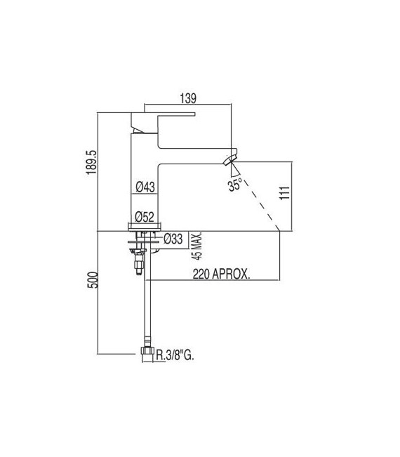 LEX-TRES 181203 Grifo Lavabo