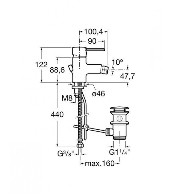 TARGA Monomando Bidé