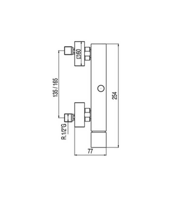 CUADRO-TRES 107167 Grifo Ducha Ducha de mano Antical